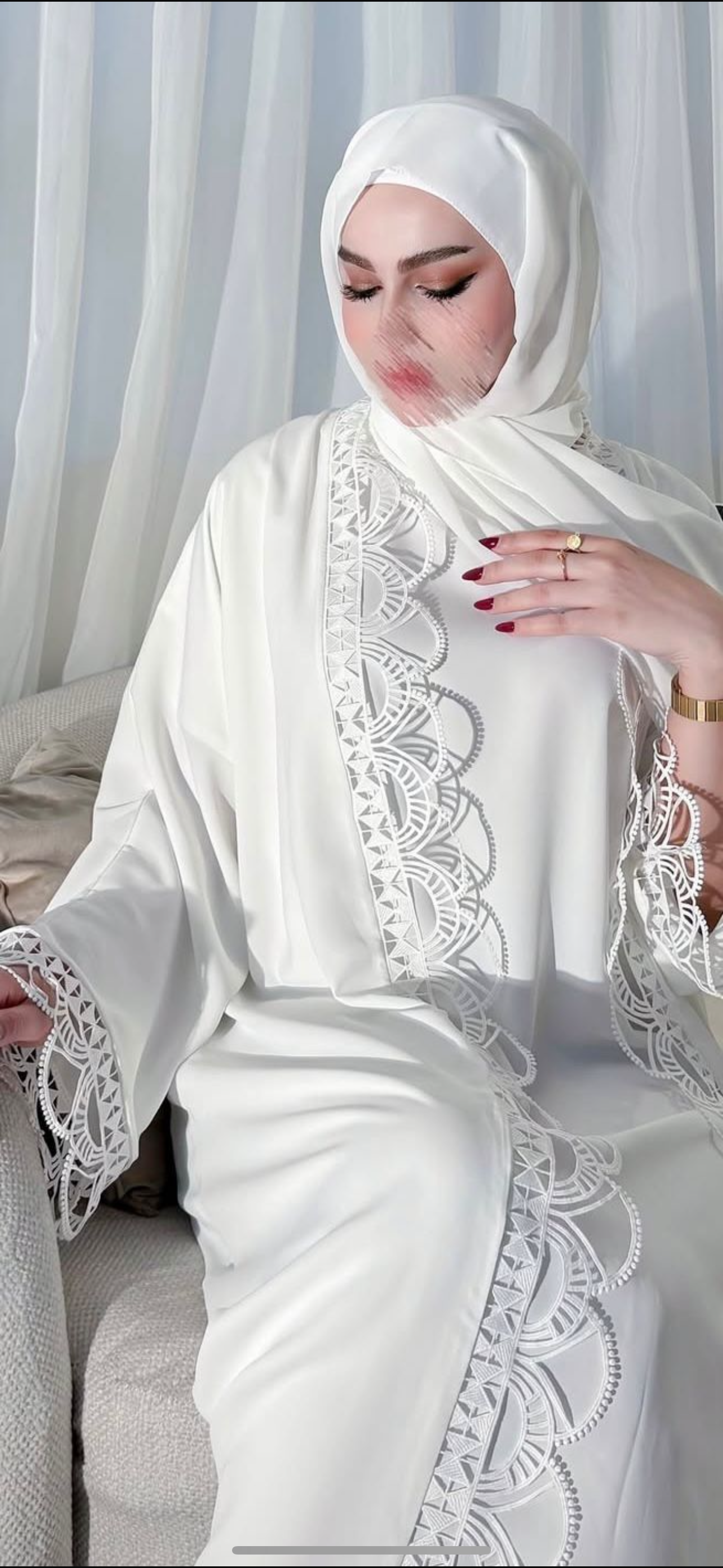 65 عبايه عمره دانتيل كبير