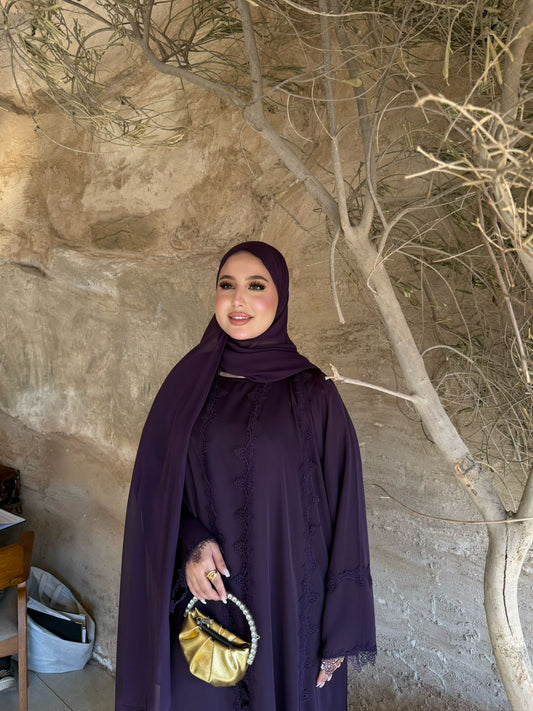 139-عبايه ندى بنفسجي