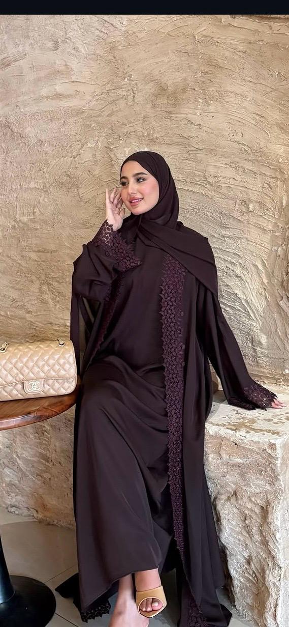 عبايه فلور دانتيل -164