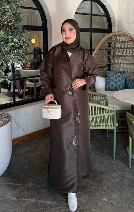 89 Green Flower عبايه